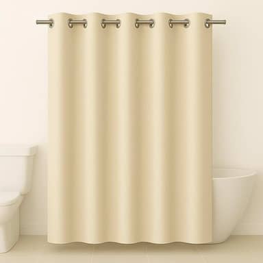 Cortina Para Box de Banheiro em PVC Impermeável e Antimofo - 1,38 x 2m BEGE