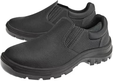 Sapato botina Segurança Ocupacional EPI Vulcaflex Marluvas 10vt48-A cabedal em couro Bico Aço e solado Bidensidade