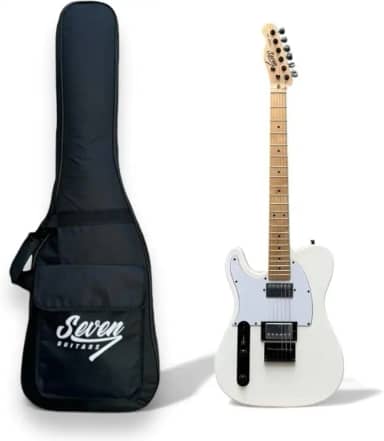 Guitarra Telecaster Seven Stc-307 HH-LH Branca Canhota C/Bag