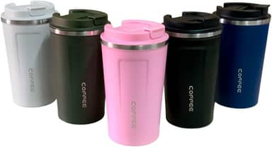 Copo Térmico Cafe Cerveja Com Tampa Aço Inoxidável Anti-vazamento 500ml Cor:Rosa