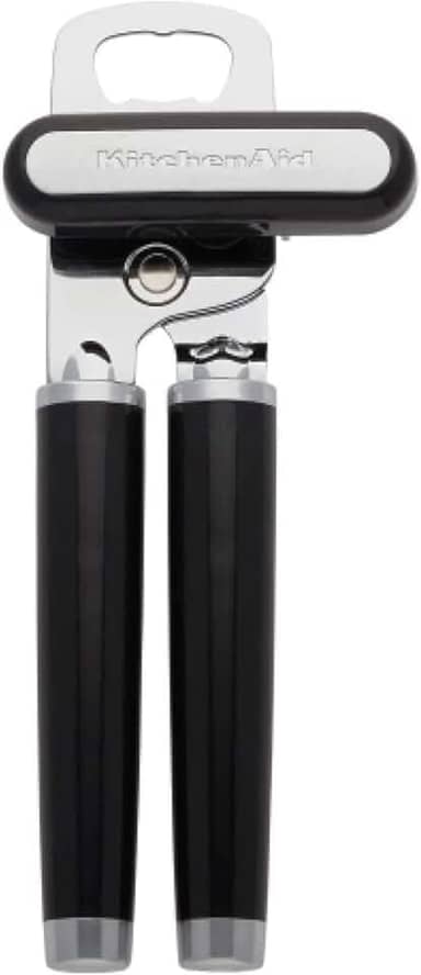 KitchenAid KE199OHOBA Abridor de latas/abridor de garrafas multifunções clássico, 21,34 cm, preto