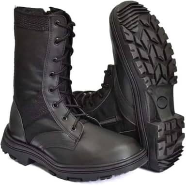 Bota Coturno Militar Masculino Cano Alto Couro Tática Combate Adventure Antiderrapante Segurança