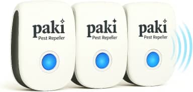Kit 3 Repelentes Ultrassônicos de Tomada Paki Anti Mosquitos Baratas Formigas Bivolt Sem Cheiro Seguro para Pets Plug BR Elétrico
