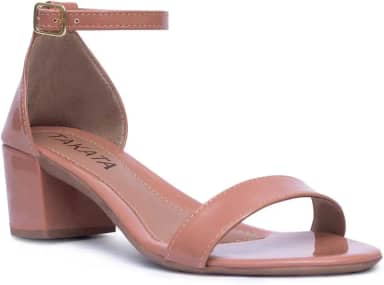 Sandália Feminino Salto Baixo Quadrado Confortável Af3.02 Y