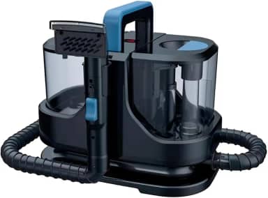 Extratora Profissional de Limpeza, 850W, Reservatório 1,5L, Para Colchões, Sofás e Tapetes, Sistema de Injeção e Sucção, Preto e Azul, Cabo 5m, 2 Bicos