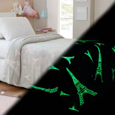Cobertor Manta Infantil Brilha no Escuro fleece Fluorescente Magica Paris