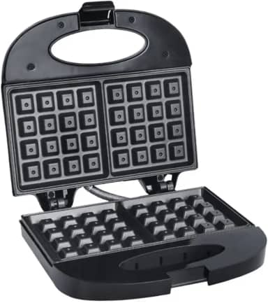 Sanduicheira e Máquina de Waffle A5, 750W, Antiaderente, 110V, Preta