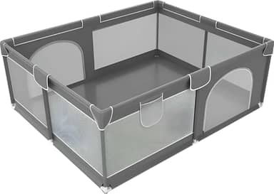 Cercadinho para Bebê/Pet 180×150 x 66 – Tela Respirável, Estrutura Reforçada, Seguro e Fácil de Montar - Acompanha Sacola de Transporte