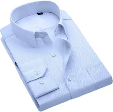 Camisa social masculina de botão de cor sólida casual básica manga longa para trabalho