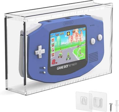 CaSZLUTION Caixa de Exibição de Acrílico Transparente para Nintendo Game Boy Advance GBA, Proteção contra Poeira e Exibição na Parede (Apenas o Caixilho)