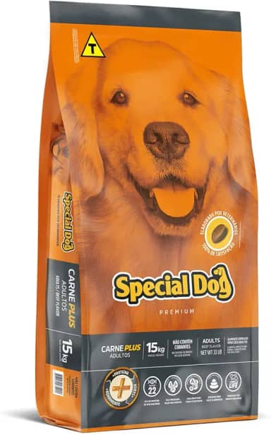 Ração Special Dog Premium Carne Plus Adultos 15Kg