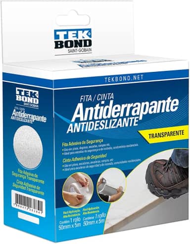 Fita antiderrapante Tekbond transparente 50mmx5m