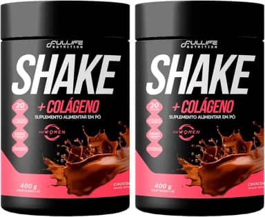 Shake Substituto de Refeição Com Colágeno Fullife 400g 2 Unidades (400g, Chocolate)