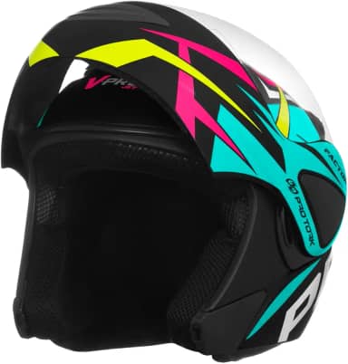 CAPACETE ESCAMOTEÁVEL PRO TORK V-PRO JET FACTOR FOSCO VERDE TURQUESA TAM. 58