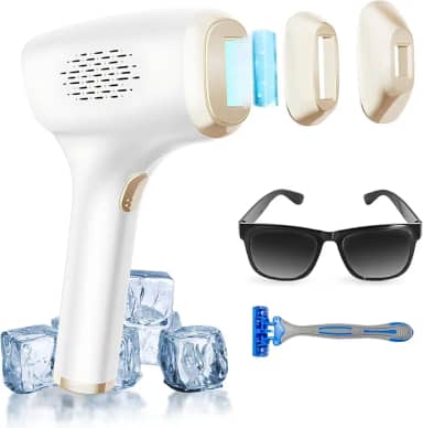 Remoção de pelos a laser com função de cuidado de resfriamento, 999.999+ Flashes Dispositivo de remoção de pelos IPL de gelo, 3 em 1 em removedor de pelos em casa e mulheres e homens