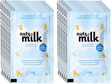 Leite Vegetal NutzMilk® Sachê 12 uni - Concentrado de Castanha de Caju