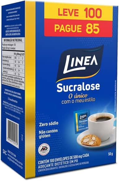 Linea Adoçante em Pó Sucralose 100 sachês