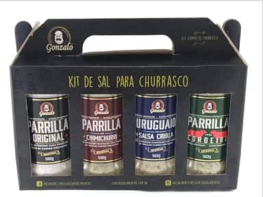 Kit Churrasco Sal Parrilla Uruguaio Original Gozalo 4 X 500g
