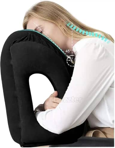 Travesseiro inflável para viagem Avião Ônibus almofada para pescoço Confortável