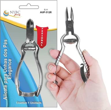 Alicate para Unhas dos Pés Elegance, Aço Inoxidável, NYBC Beauty