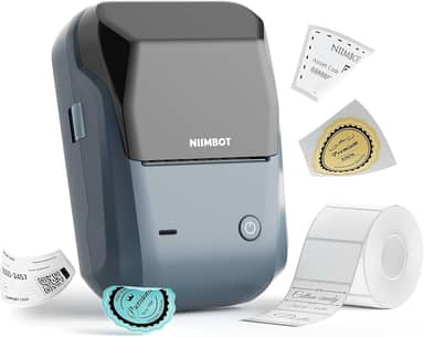 B1 Etiquetadora, Impressora Térmica Bluetooth Portátil, Rotuladora de Etiquetas Adesivas para Casa, Escritório, Cozinha e Escola, 2 Polegadas com Etiquetas de 50 * 30mm, Azul