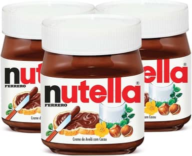 Creme de Avelã Nutella, 3 Potes de 350g