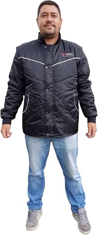 Jaqueta Piracapas PRC Racing Tradicional Preta Motoqueiro Motoboy Proteção Frio