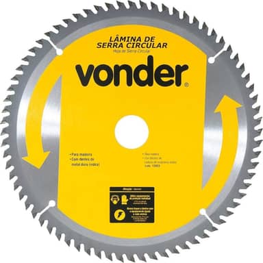 Vonder, Lâmina De Serra Circular Com Dentes De Metal Duro/Vídea, 185 Mm X 20 Mm, 60 Dentes.