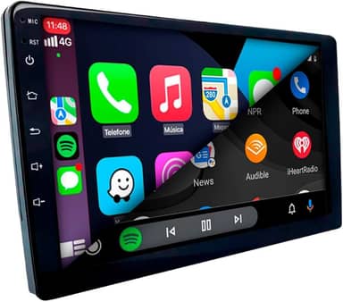 CENTRAL MULTIMÍDIA, MP5 2 DIN TELA DE VIDRO IPS 9" FULL TOUCH, FM, USB, SD, AUXILIAR, BLUETOOTH, ESPELHA ANDROID E IOS COM CARPLAY E ANDROID AUTO, CONECTIVIDADE COM OU SEM FIO