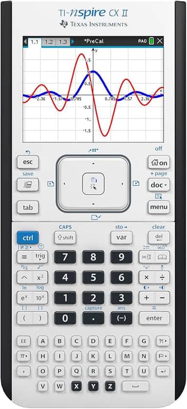 Texas Instruments Calculadora gráfica colorida TI-Nspire CX II com software estudantil (PC/Mac) branca 3,54 x 7,48