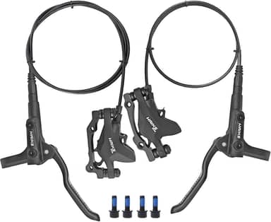 Conjunto de freio a disco hidráulico MT200, 2 pistões dianteiros esquerdos 850 mm e traseiro direito 1450 mm, freios hidráulicos de liga de alumínio, freio hidráulico para mountain bike, encaixe