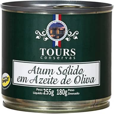Atum Sólido em Azeite de Oliva Tours Conservas 255g