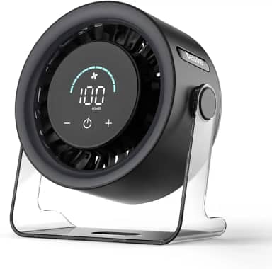 Basike Ventilador de Mesa USB, 3 Velocidades Super Silencioso, Portátil Ideal para Escritório, Computador, Quarto, Estudos e Viagens Ventilador Pequeno com Base Antiderrapante (Preto)