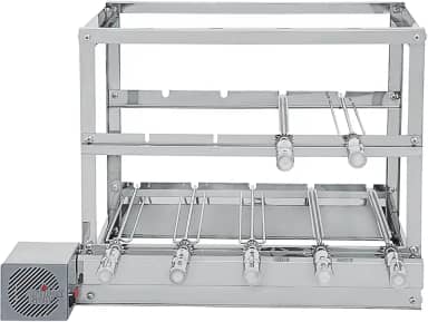 Churrasqueira Gira Grill Multinível 3 Andares - 100% Inox - 5 Espetos Giratórios