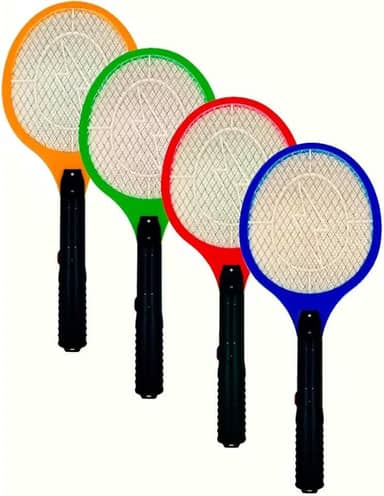 Raquete Elétrica Mata Mosquito Recarregável Portátil – Elimina Insetos, Moscas e Pernilongos com Segurança