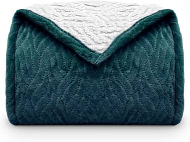 Cobertor Sherpa Glamour Solteiro 1,50x2,10 - Appel - Petróleo