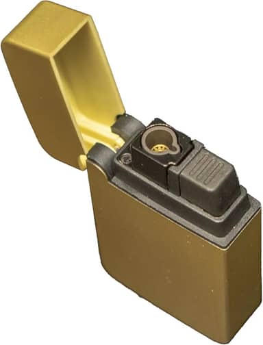 ZL-8 Maçarico Premium para Charutos, Dourado Metalizado, 6,5 cm, Chama Potente, Recarregável a Gás, Design Moderno