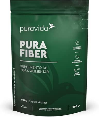 Puravida Suplemento de fibra alimentar Pura Fiber 250G