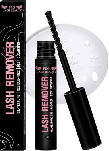 Removedor de cola de cílios Cluster 5 ml removedor de cílios faça você mesmo removedor de extensão de cílios limpador de maquiagem para olhos, fácil remoção de cílios aglomerados suave, calmante