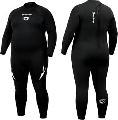 Roupa de mergulho plus size masculina e feminina, neoprene de 3/2 mm, com zíper nas costas, roupa de mergulho térmica de corpo inteiro para mergulho em água fria e surfe