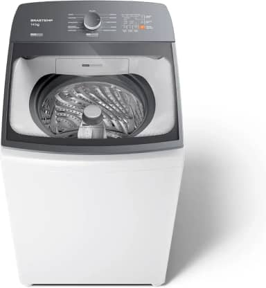 Máquina de Lavar Branca 14kg Brastemp com Smart Sensor e Lavagem Rápida - BWJ14AB