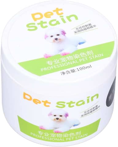 Agente de coloração de pelo de cachorro, moda faça você mesmo, fácil de usar, tintura permanente de pelos de animais de estimação para cuidados com animais de estimação (preto)