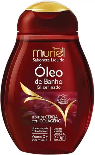 Sabonete Líquido Óleo De Banho Glicerinado Cereja Com Colágeno 230ml.