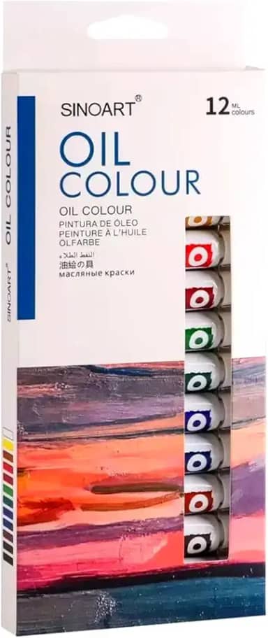 TINTA OLEO SINOART 12 CORES 12ML SFP007