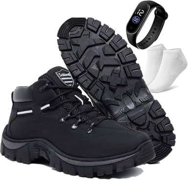 Bota Coturno Adventure Trilha Masculina com Meia e Relogio