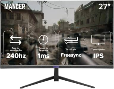 Monitor Gamer | Mancer | Valak VX240L | 27' IPS Curvo, FHD, 240Hz, 1ms, FreeSync | Preto | MCR-VX240L-BL01
