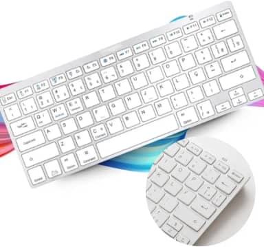 Teclado Sem Fio Bluetooth ABNT2 Padrão Brasileiro Android iOS Notebook Com Tecla Ç