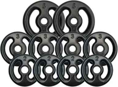 Kit Com 30kg de Anilhas Emborrachadas (Preta)