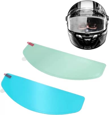 Artigree Película Antiembaçante E À Prova De Chuva Para Viseira Capacete Universal - 2 Peças, Versão Grande Lentes Motocicleta, Alternativa Às Películas Proteção Ultra Hd Inserção Pinlock, Antivapor