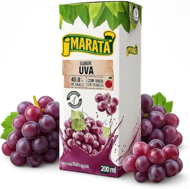 Caixa com 27 Unidades de 200ML Suco Néctar Maratá Uva